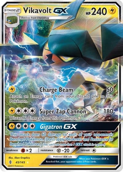 Vikavolt GX SM - Guardians Rising Pokemon card