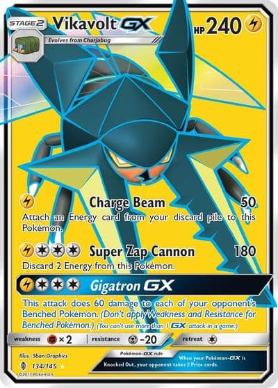 Vikavolt GX (Full Art) SM - Guardians Rising Pokemon card