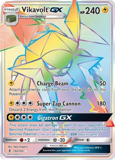 Vikavolt GX (Secret) SM - Guardians Rising Pokemon card