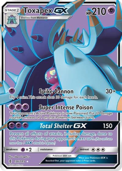 Toxapex GX (Full Art) SM - Guardians Rising Pokemon card