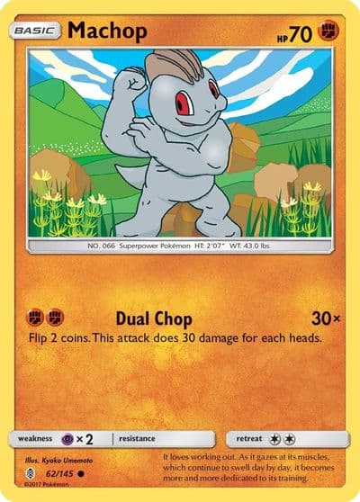 Machop (62) SM - Guardians Rising Pokemon card