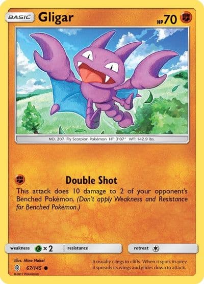 Gligar SM - Guardians Rising Pokemon card
