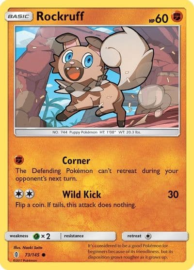 Rockruff SM - Guardians Rising Pokemon card
