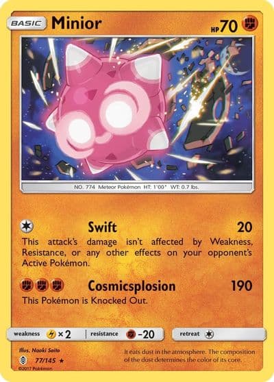 Minior SM - Guardians Rising Pokemon card