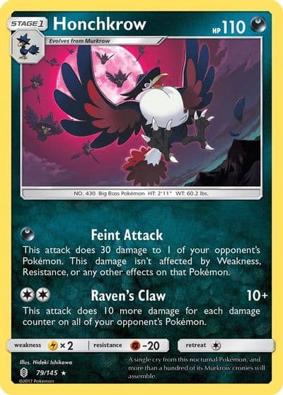 Honchkrow SM - Guardians Rising Pokemon card