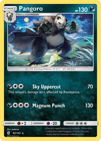 Pangoro SM - Guardians Rising Pokemon card