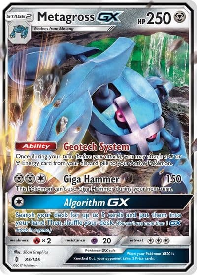 Metagross GX SM - Guardians Rising Pokemon card