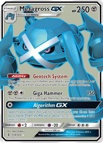 Metagross GX (Full Art) SM - Guardians Rising Pokemon card