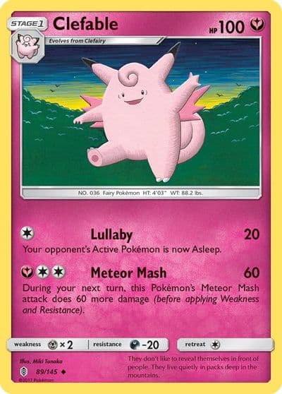 Clefable SM - Guardians Rising Pokemon card