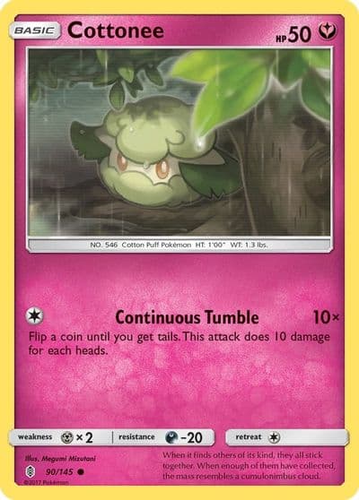 Cottonee SM - Guardians Rising Pokemon card