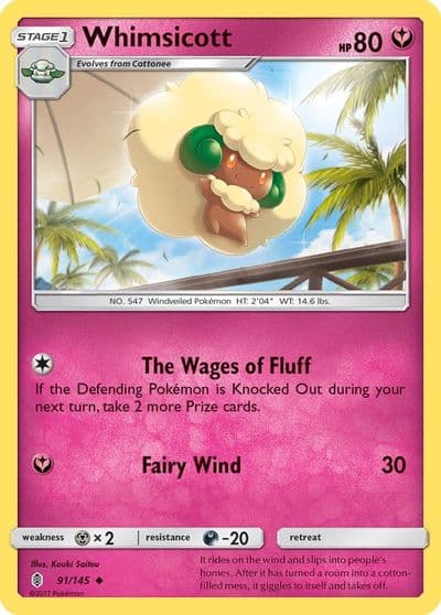 Whimsicott SM - Guardians Rising Pokemon card