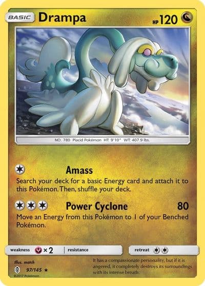 Drampa SM - Guardians Rising Pokemon card