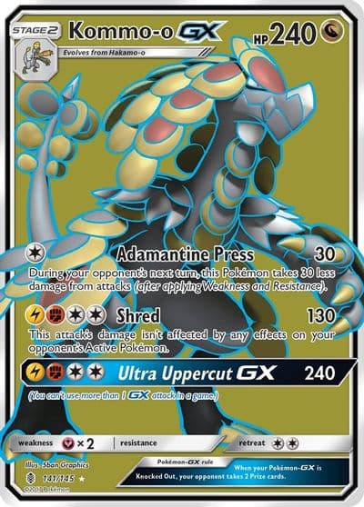 Kommo-o GX (Full Art) SM - Guardians Rising Pokemon card
