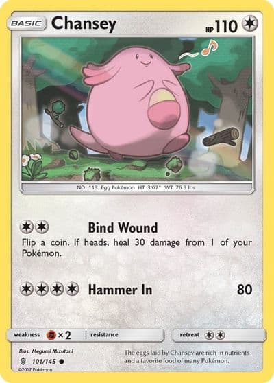 Chansey SM - Guardians Rising Pokemon card