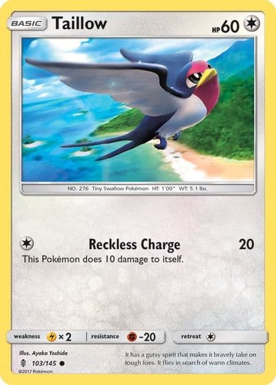 Taillow SM - Guardians Rising Pokemon card