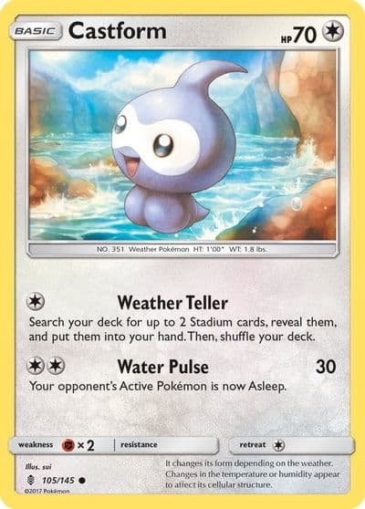 Castform SM - Guardians Rising Pokemon card