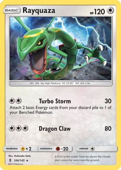 Rayquaza SM - Guardians Rising Pokemon card