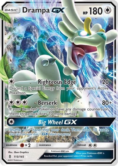 Drampa GX SM - Guardians Rising Pokemon card