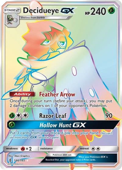 Decidueye GX (Secret) SM - Guardians Rising Pokemon card