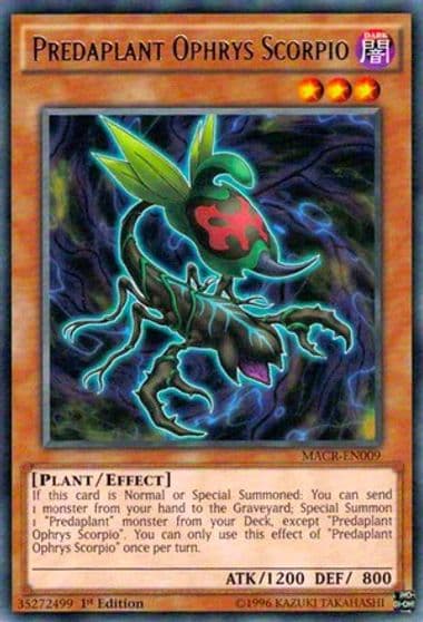 Predaplant Ophrys Scorpio Maximum Crisis Yu-Gi-Oh! card