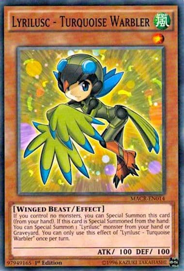 Lyrilusc Turquoise Warbler Maximum Crisis Yu-Gi-Oh! card
