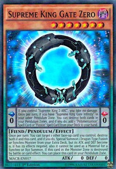 Supreme King Gate Zero Maximum Crisis Yu-Gi-Oh! card