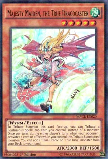 Majesty Maiden the True Dracocaster Maximum Crisis Yu-Gi-Oh! card
