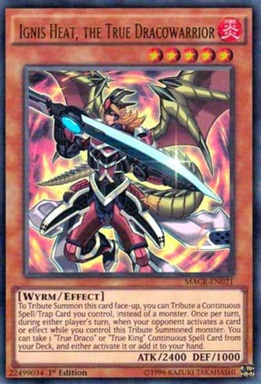 Ignis Heat the True Dracowarrior Maximum Crisis Yu-Gi-Oh! card