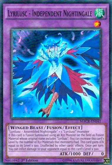 Lyrilusc Independent Nightingale Maximum Crisis Yu-Gi-Oh! card