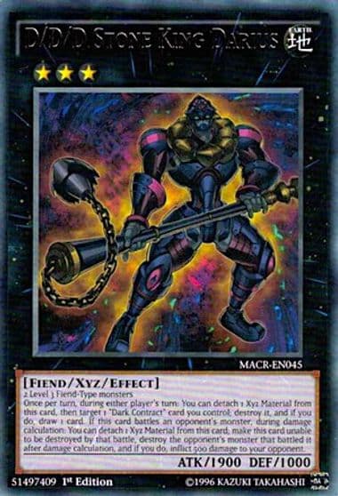 D D D Stone King Darius Maximum Crisis Yu-Gi-Oh! card