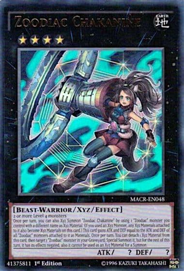 Zoodiac Chakanine Maximum Crisis Yu-Gi-Oh! card