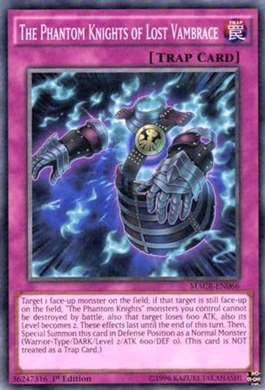 The Phantom Knights of Lost Vambrace Maximum Crisis Yu-Gi-Oh! card