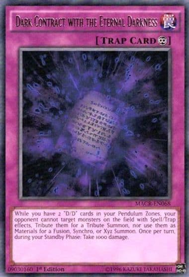 Dark Contract with the Eternal Darkness Maximum Crisis Yu-Gi-Oh! card