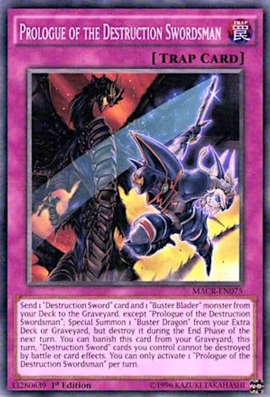 Prologue of the Destruction Swordsman Maximum Crisis Yu-Gi-Oh! card