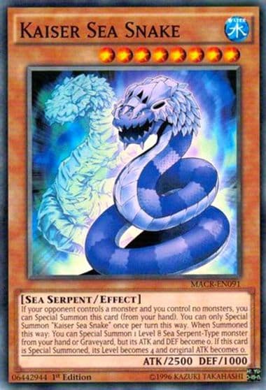 Kaiser Sea Snake Maximum Crisis Yu-Gi-Oh! card
