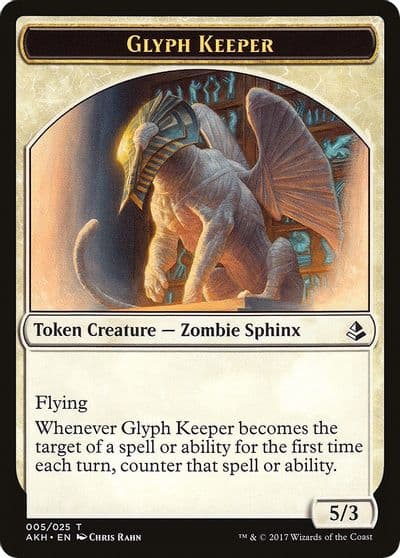 Glyph Keeper Warrior Double Sided Token Amonkhet Magic card