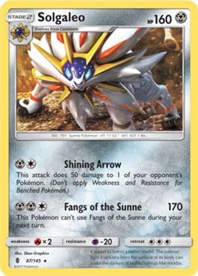 Solgaleo (SM Guardians Rising) Deck Exclusives Pokemon card
