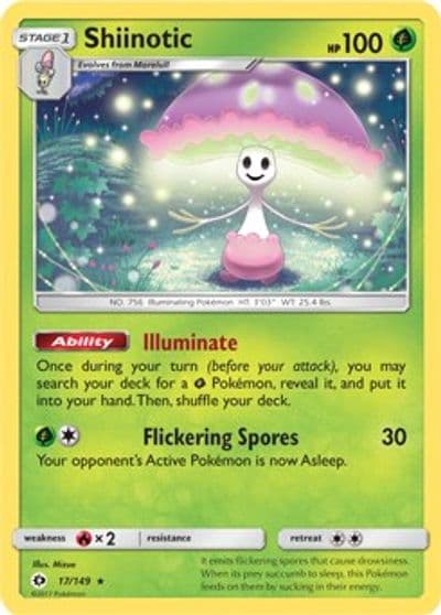 Shiinotic (SM Base Set) Deck Exclusives Pokemon card