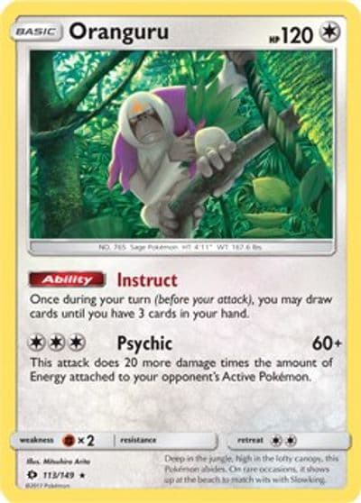 Oranguru (SM Base Set) Deck Exclusives Pokemon card