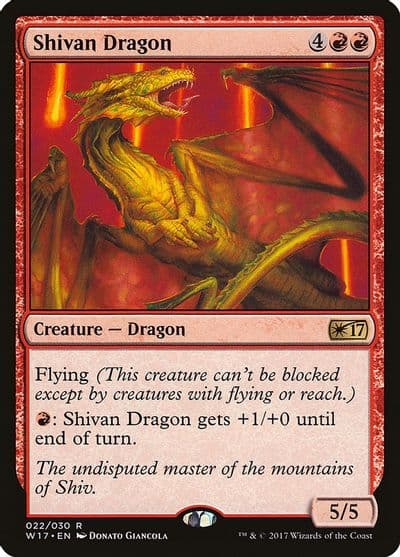 Shivan Dragon Welcome Deck 2017 Magic card