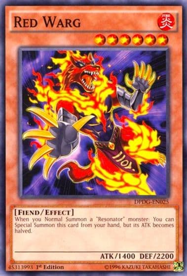 Red Warg Duelist Pack: Dimensional Guardians Yu-Gi-Oh! card