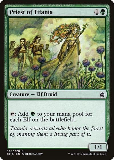 Priest of Titania Commander Anthology Magic card