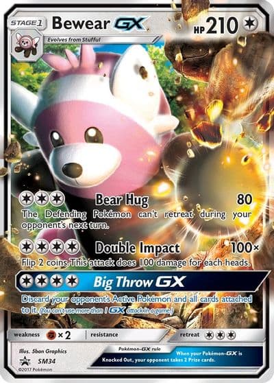 Bewear GX - SM34 SM Promos Pokemon card