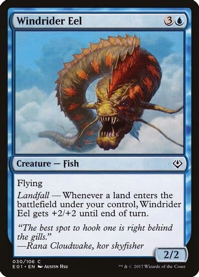 Windrider Eel Archenemy: Nicol Bolas Magic card