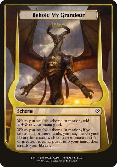 Behold My Grandeur Archenemy Nicol Bolas Oversize Cards Magic card