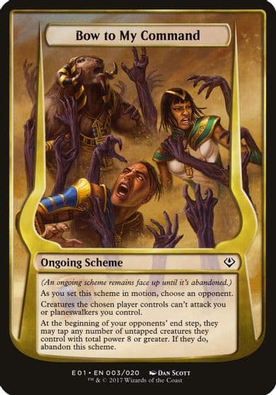 Bow to My Command Archenemy Nicol Bolas Oversize Cards Magic card