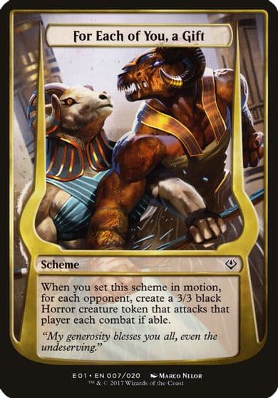 For Each of You a Gift Archenemy Nicol Bolas Oversize Cards Magic card