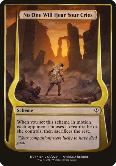 No One Will Hear Your Cries Archenemy Nicol Bolas Oversize Cards Magic card