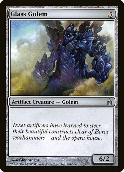 Glass Golem Ravnica: City of Guilds Magic card