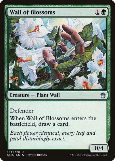 Wall of Blossoms Commander Anthology Magic card